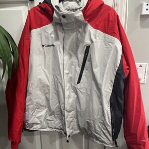 Vtg Colombia Sportswear Ski Snowboarding Coat Jacket Xxl Red Grey Warm Hanging